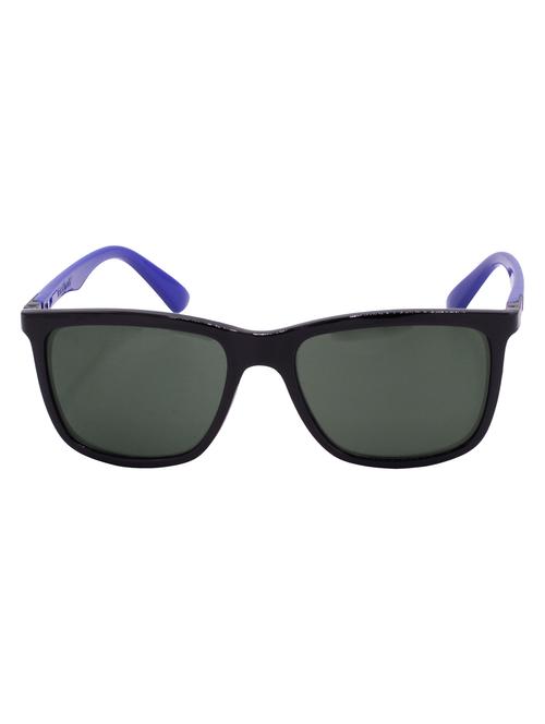 hrinkar men women boys & girls rectangular & sunglasses black & blue frame, green lens (medium) - 18244000 - Very Small Image - 1