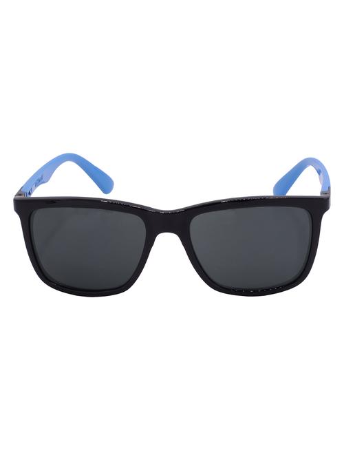 hrinkar men women boys & girls rectangular & sunglasses black & sky blue frame, grey lens (medium) - 18244003 - Very Small Image - 1