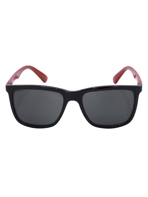 hrinkar men women boys & girls rectangular & sunglasses black & red frame, grey lens (medium) - 18244005 - Very Small Image - 1