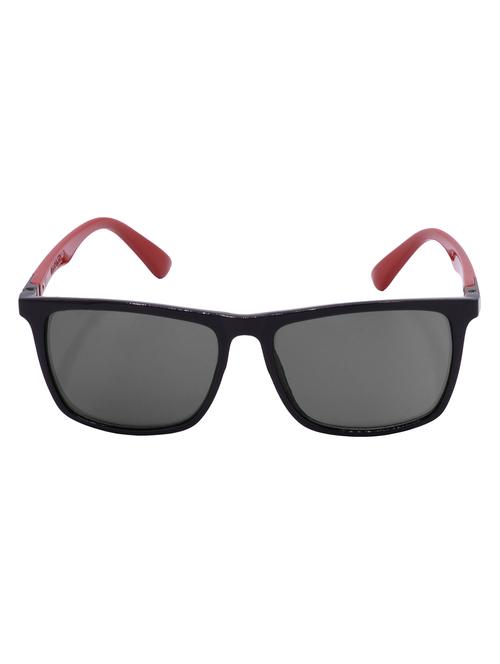 hrinkar men women boys & girls rectangular & sunglasses black & red frame, grey lens (medium) - 18244025 - Very Small Image - 1