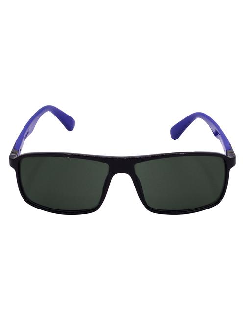 hrinkar men women boys & girls rectangular & sunglasses black & blue frame, green lens (medium) - 18244030 - Very Small Image - 1