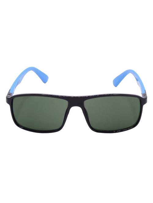 hrinkar men women boys & girls rectangular & sunglasses black & sky blue frame, green lens (medium) - 18244034 - Very Small Image - 1