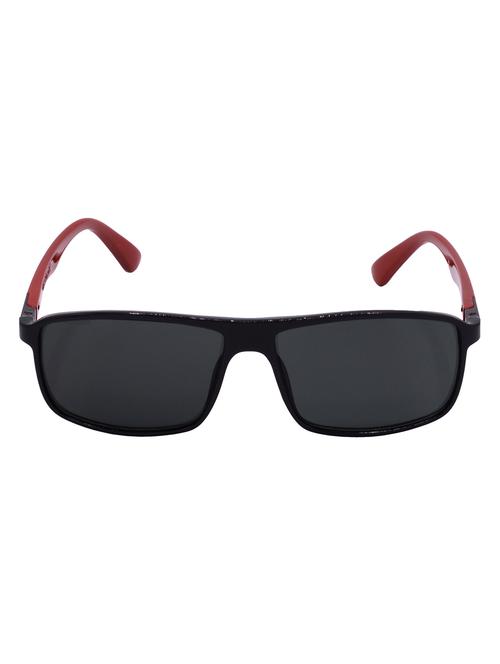 hrinkar men women boys & girls rectangular & sunglasses black & red frame, grey lens (medium) - 18244035 - Very Small Image - 1