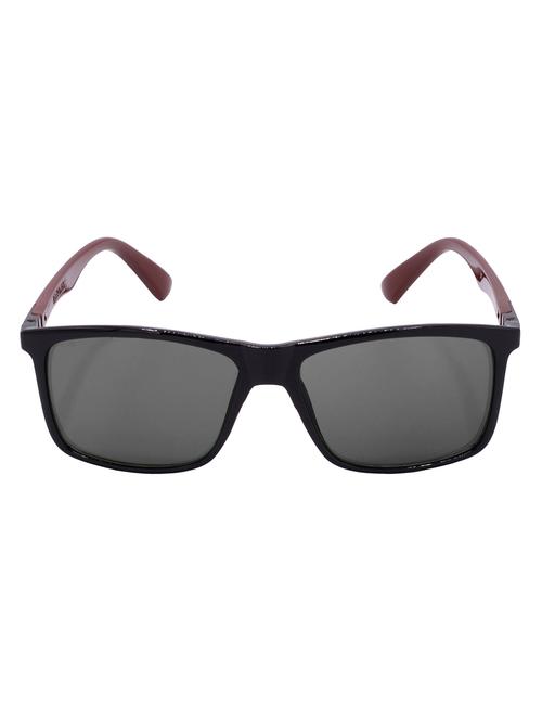 hrinkar men women boys & girls rectangular & sunglasses black & brown frame, grey lens (medium) - 18244041 - Very Small Image - 1