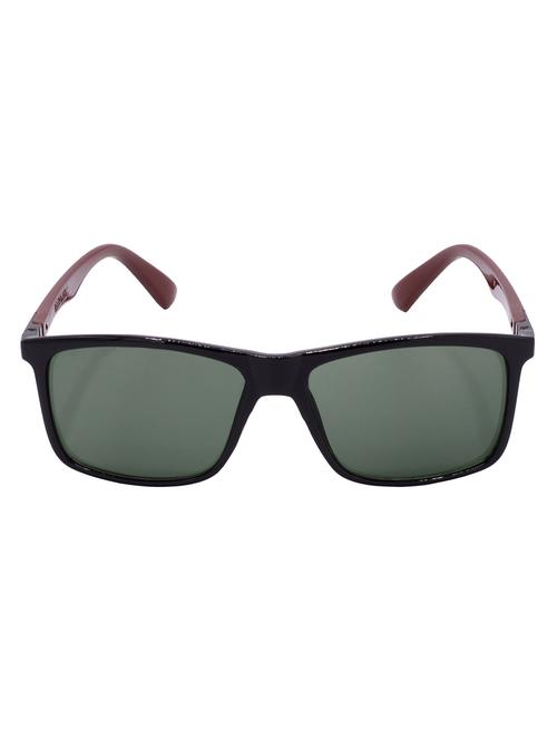 hrinkar men women boys & girls rectangular & sunglasses black & brown frame, green lens (medium) - 18244042 - Very Small Image - 1