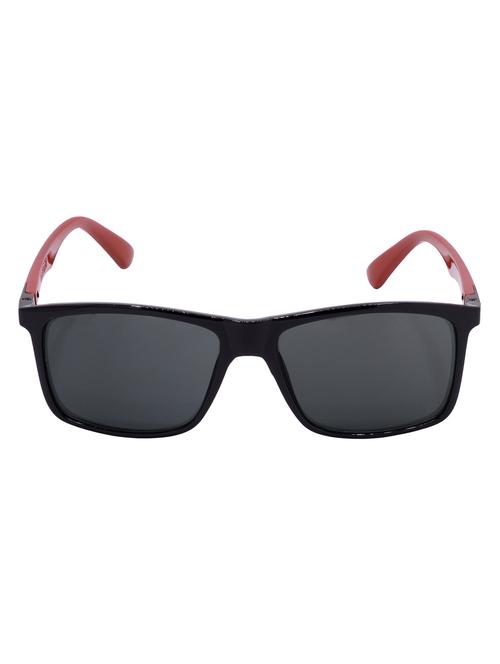 hrinkar men women boys & girls rectangular & sunglasses black & red frame, grey lens (medium) - 18244045 - Very Small Image - 1