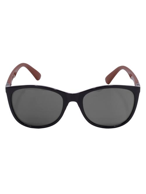 hrinkar men women boys & girls cat-eye & sunglasses black & brown frame, grey lens (medium) - 18244051 - Very Small Image - 1