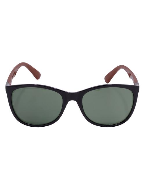hrinkar men women boys & girls cat-eye & sunglasses black & brown frame, green lens (medium) - 18244052 - Very Small Image - 1
