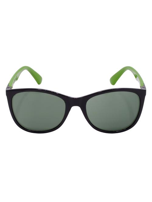 hrinkar men women boys & girls cat-eye & sunglasses black & green frame, green lens (medium) - 18244054 - Very Small Image - 1
