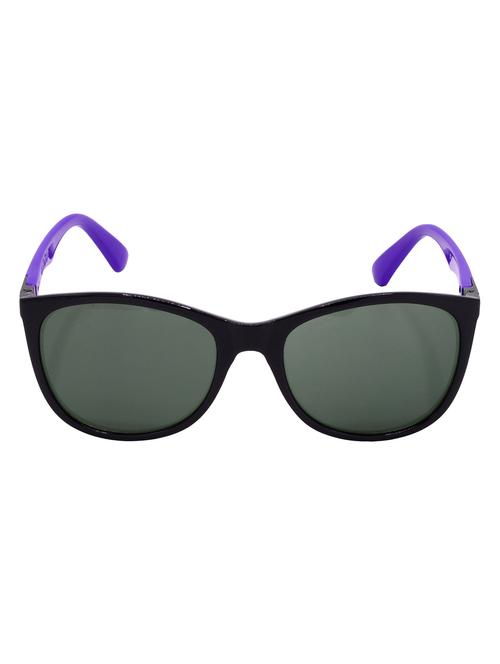 hrinkar men women boys & girls cat-eye & sunglasses black & violet frame, green lens (medium) - 18244062 - Very Small Image - 1