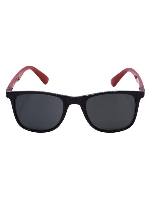 hrinkar men women boys & girls rectangular & sunglasses black & red frame, grey lens (medium) - 18244071 - Very Small Image - 1