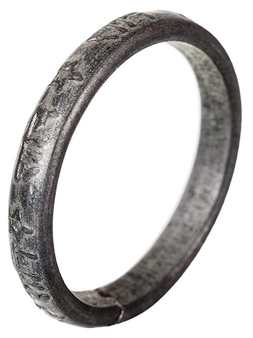 kesar zems kale ghode ki naal ki ring with name of shani - free size - having open end. - 18244178 - Very Small Image - 1
