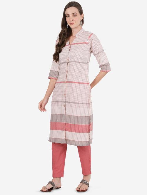 offwhite cotton suit set - 18244253 - Very Small Image - 1