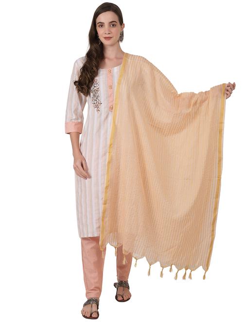 peach cotton suit set - 18244261 - Very Small Image - 1