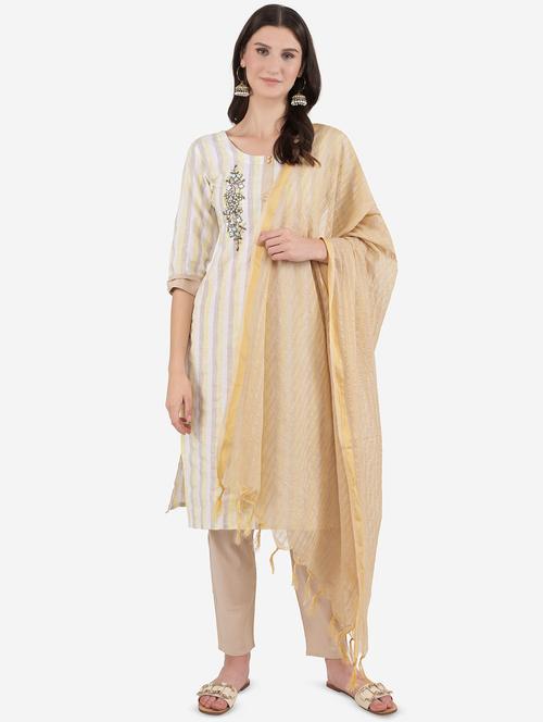 yellow cotton suit set - 18244262 - Very Small Image - 1