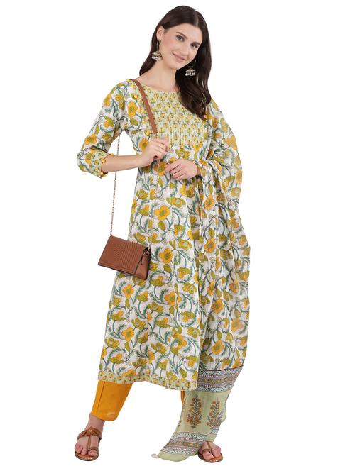 green cotton suit set - 18244267 - Very Small Image - 1