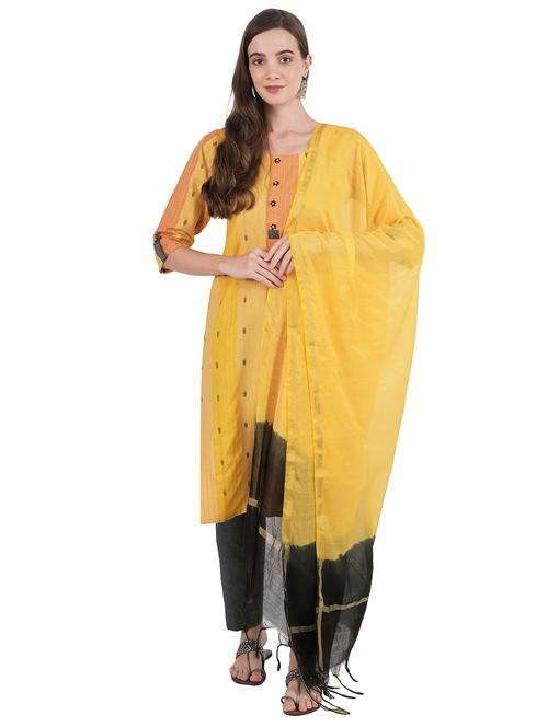 yellow cotton suit set - 18244291 - Very Small Image - 1