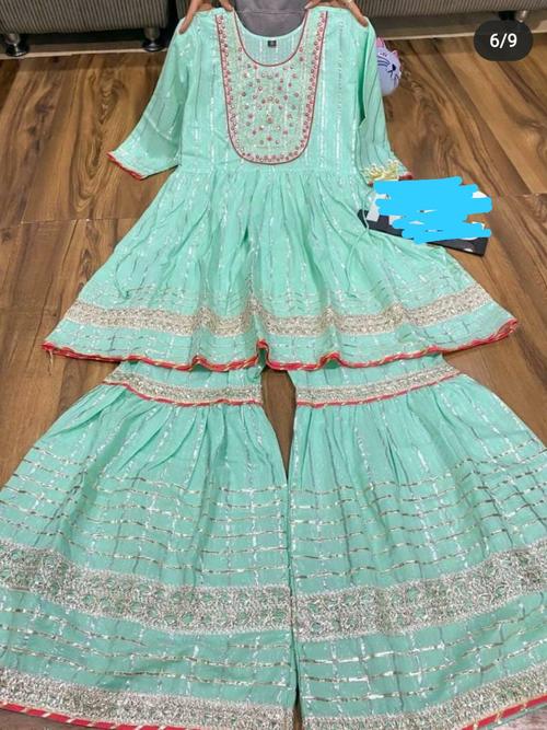 cotton party wear suit set - 18244315 - Very Small Image - 1