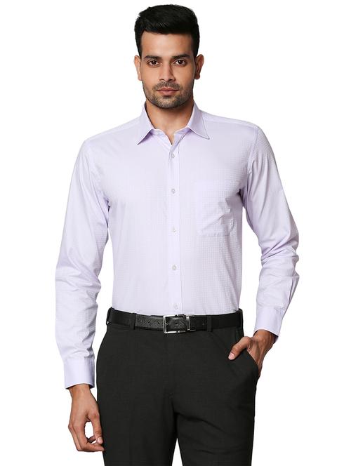 lavender printed casual shirt - 18244342 - Very Small Image - 1