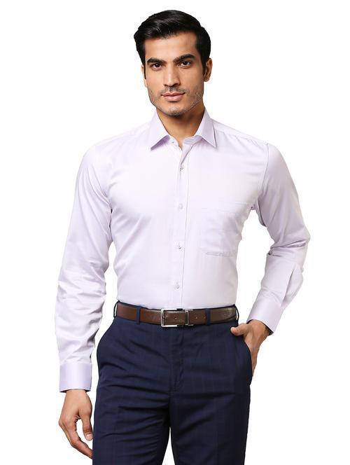 lavender solid casual shirt - 18244347 - Very Small Image - 1