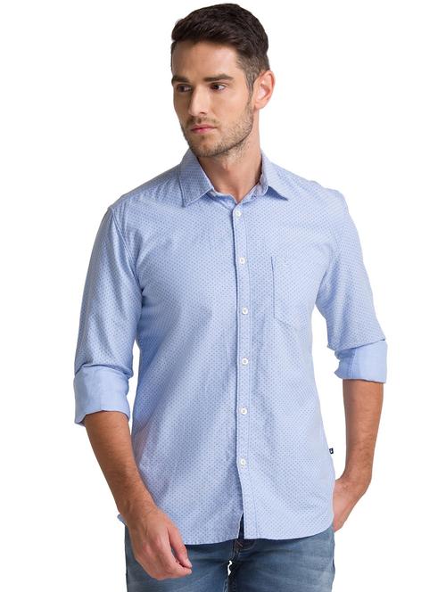 light-blue printed casual shirt - 18244388 - Very Small Image - 1