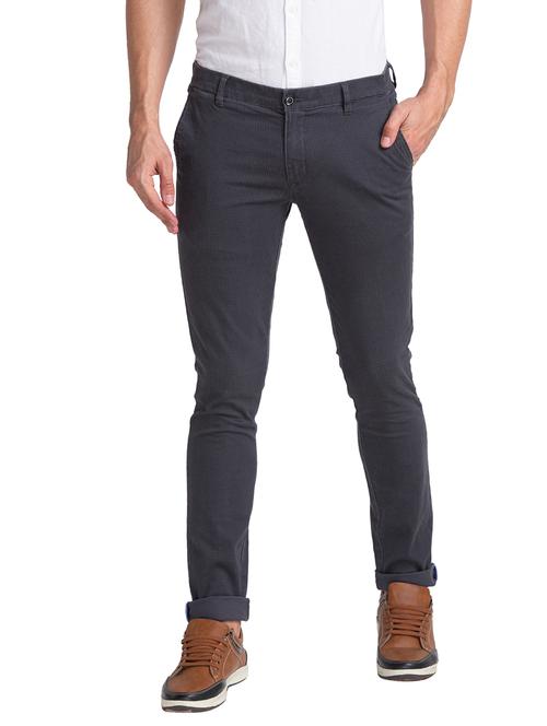 grey checkered casual trouser - 18244720 - Very Small Image - 1