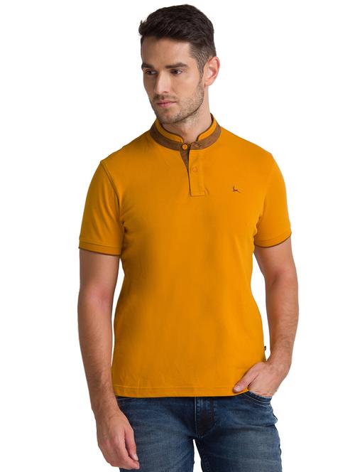 mustard solid t-shirt - 18244817 - Very Small Image - 1