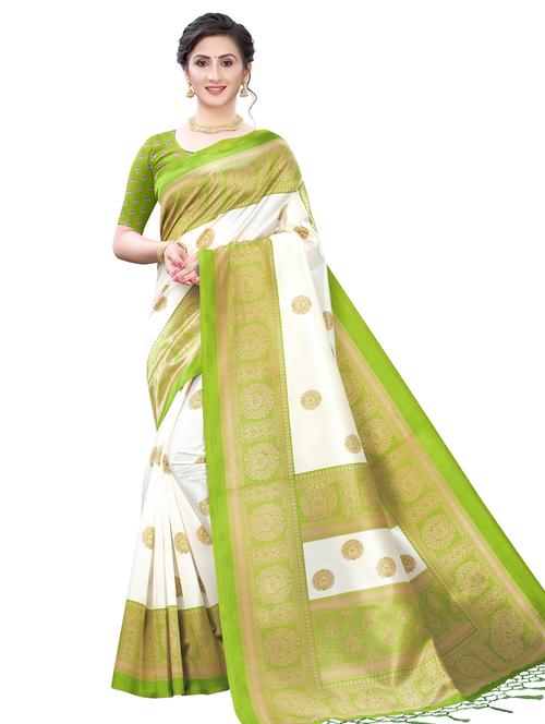 green art silk mysore saree with blouse - 18245035 - Very Small Image - 1