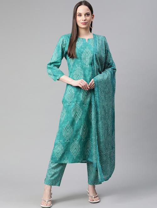 blue cotton kurta pant set - 18245085 - Very Small Image - 1