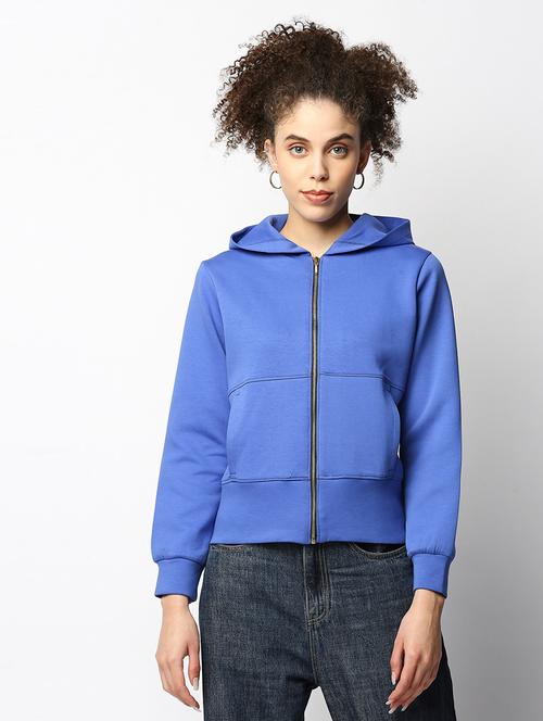 hooded neck solid jacket - 18245378 - Very Small Image - 1