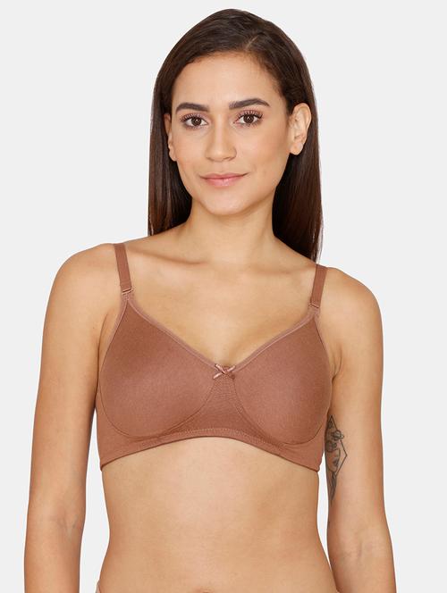 brown solid t-shirt bra - 18246947 - Very Small Image - 1