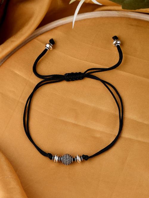 triple ball black thread evil eye anklet - 18247445 - Very Small Image - 1