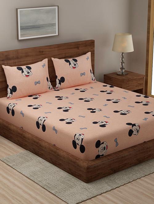 orange cotton blend bedsheet - 18247661 - Very Small Image - 1