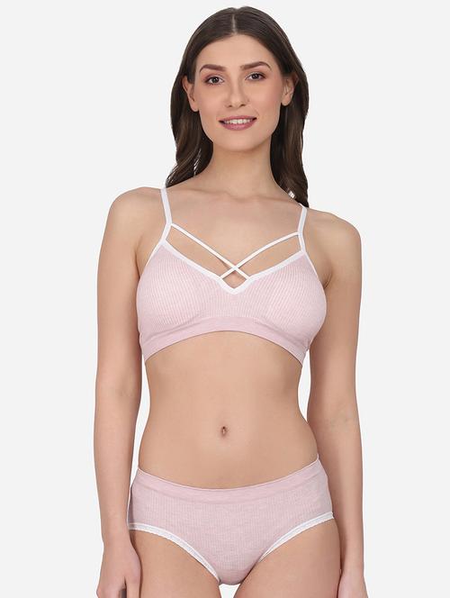 da intimo striped criss cross lingerie set - 18247943 - Very Small Image - 1