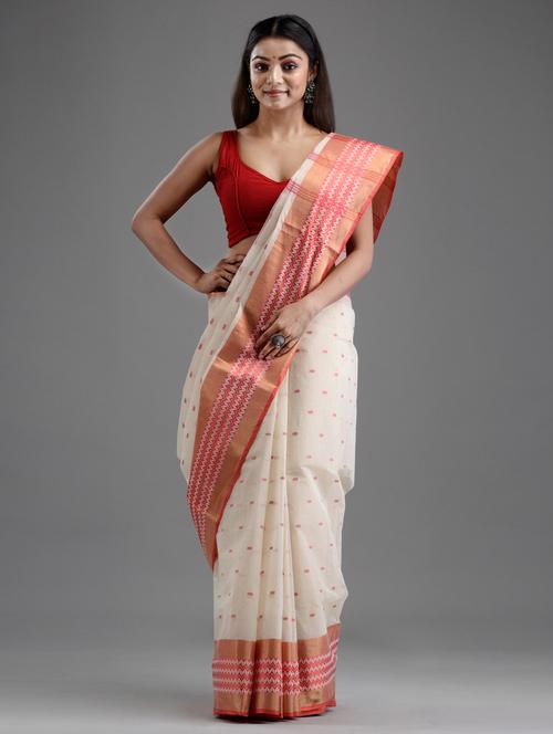 self design handloom saree - 18248110 - Very Small Image - 1