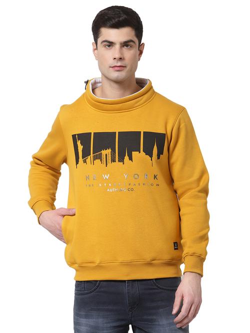 yellow chest printed sweatshirt - 18248462 - Very Small Image - 1