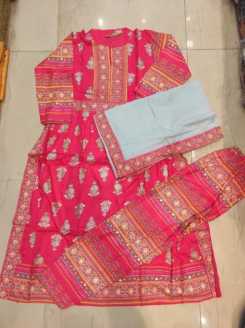 kurti dupatta and pant fabric cotton - 18248694 - Very Small Image - 1