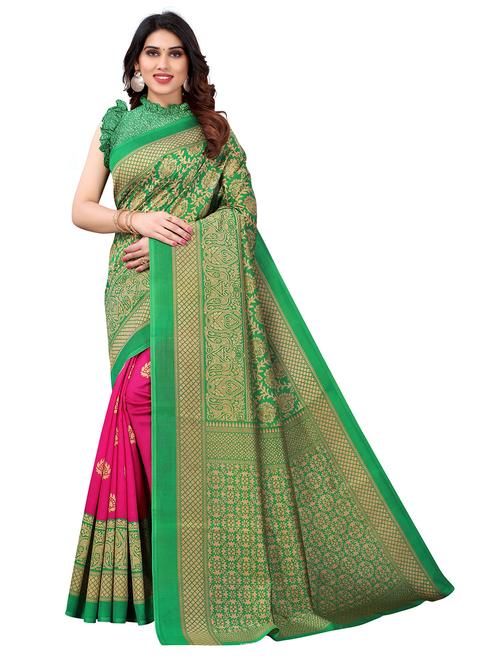 green art silk mysore saree with blouse - 18248773 - Very Small Image - 1