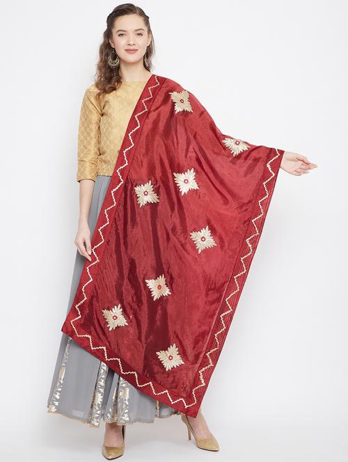 gota work embroidered dupatta - 18249458 - Very Small Image - 1