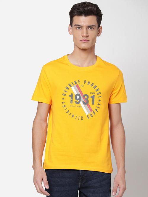 yellow printed t-shirt - 18250328 - Very Small Image - 1