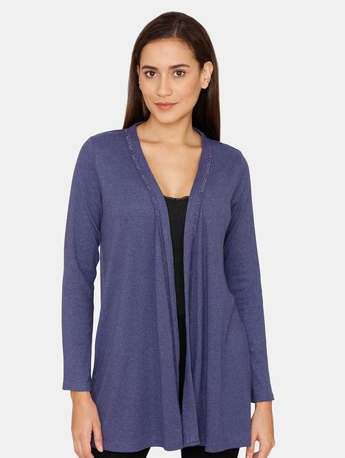long sleeve solid shrug - 18250767 - Very Small Image - 1