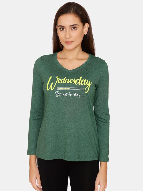 v-neck printed tee - 18250811 - Very Small Image - 1
