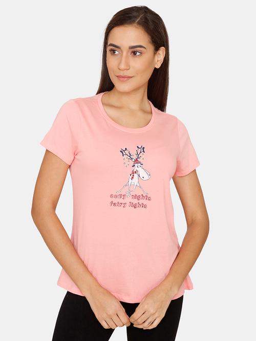 pink printed regular tee - 18250815 - Very Small Image - 1