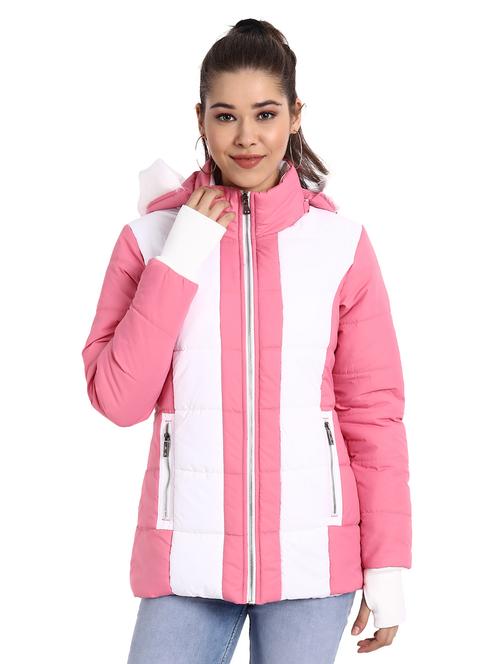 hooded neck quilted jacket - 18250823 - Very Small Image - 1