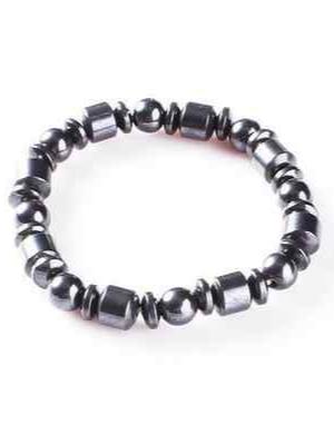 kesar zems natural magnet grey colour stretchable bracelet for unisex - 18250878 - Very Small Image - 1