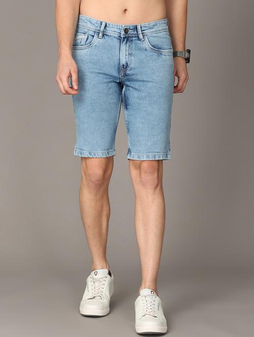light blue light-washed denim short - 18251495 - Very Small Image - 1