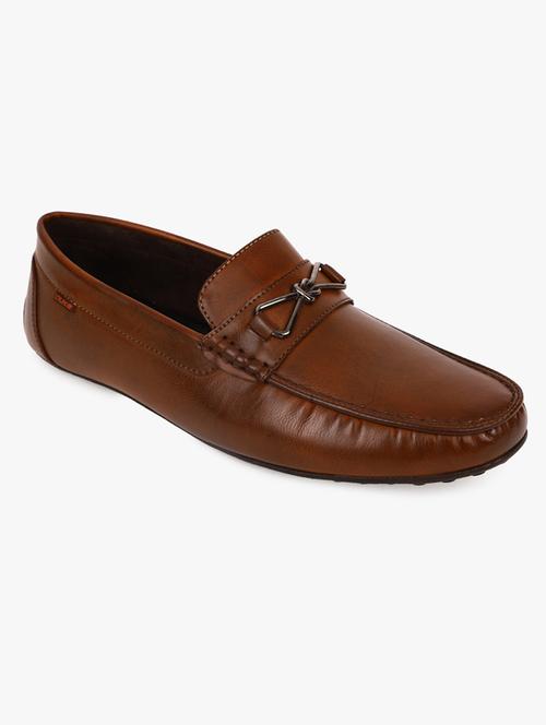 tan synthetic slip on casual shoes - 18253379 - Very Small Image - 1