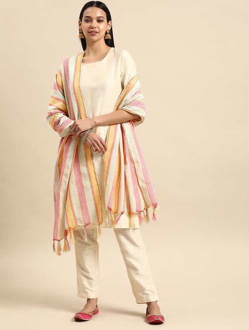multi colored cotton dupatta - 18253753 - Very Small Image - 1
