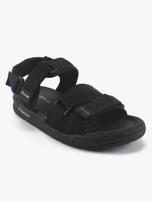 black fabric slip on floaters - 18253788 - Very Small Image - 1