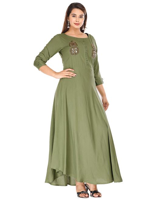 embellished detail flared dress - 18253930 - Very Small Image - 1
